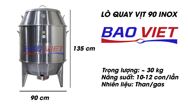 Thông số của lò 90 inox Bảo Việt