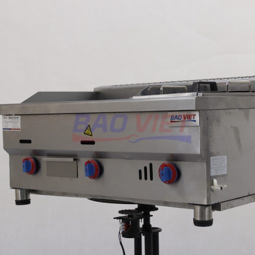 Bếp chiên phẳng dùng gas kết hợp nhúng