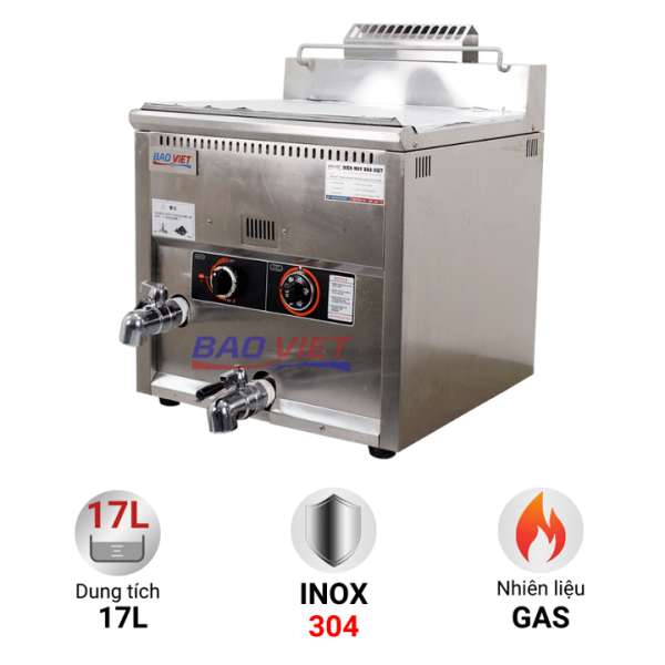 Bếp chiên tách dầu 17L dùng gas