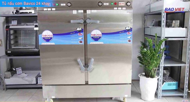 Tủ nấu cơm công nghiệp Bavico 24 khay Tủ nấu cơm công nghiệp Bavico 24 khay