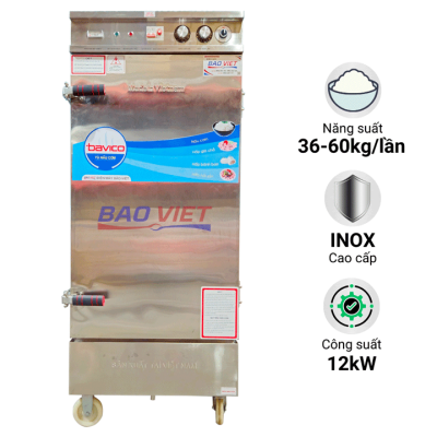 Tủ nấu cơm Bavico 12 khay điện