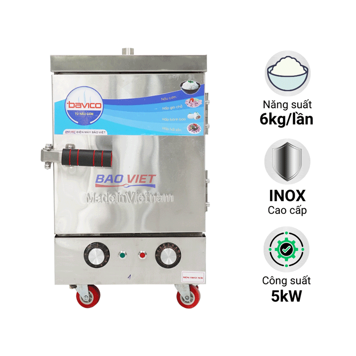 Tủ cơm mini Bavico 4 khay