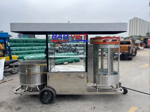 Xe bán gà vịt quay lưu động tại Bảo Việt