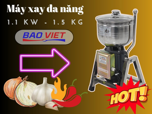 Giới thiệu máy xay tỏi ớt 1.1KW Bảo Việt