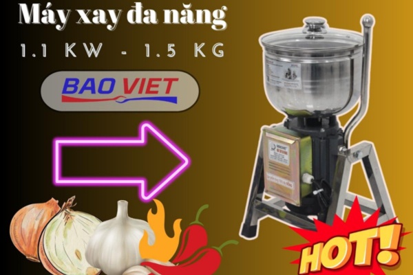 Máy xay tỏi, ớt, thịt, cá đa năng Bảo Việt bảo hành 12 tháng