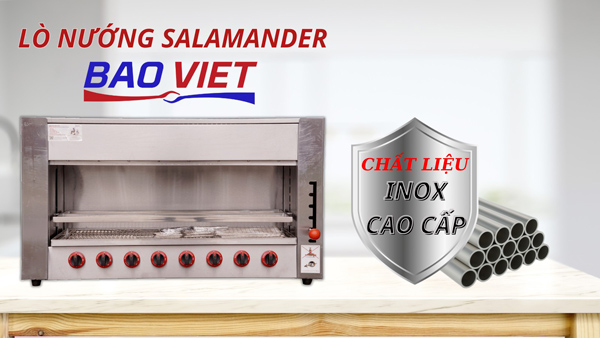 Chất liệu inox của lò nướng Salamander Việt Nam