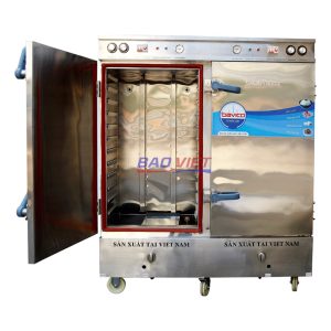 Tủ hấp pate công nghiệp 24 khay điện gas