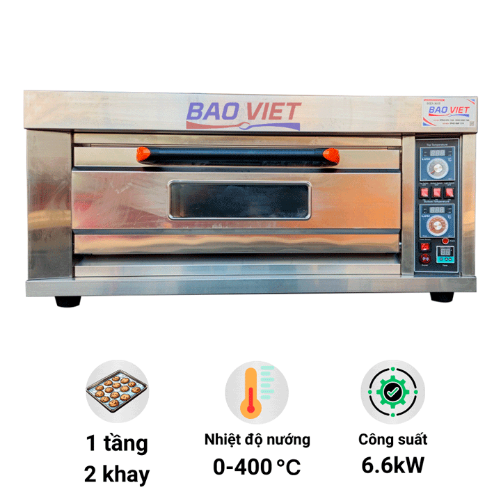 Lò nướng bánh 1 tầng 2 khay FDG-20D Bảo Việt