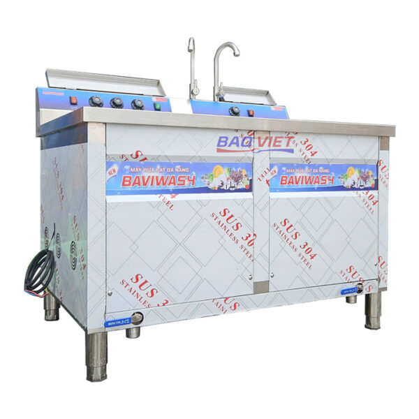 Máy rửa chén siêu âm bồn đôi Baviwash 1200XD