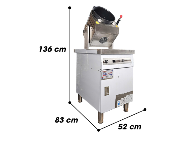 Kích thước máy xào tự động G30DAA