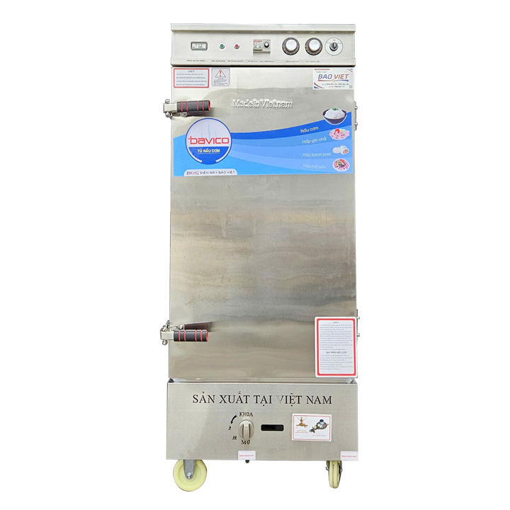 tu-nau-com-12-khay-dien-gas Tủ nấu cơm 12 khay điện gas