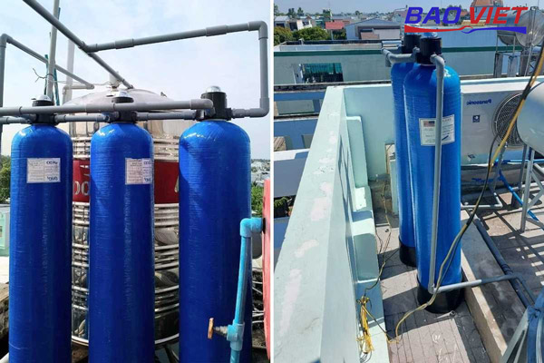 Sử dụng cột làm mềm nước